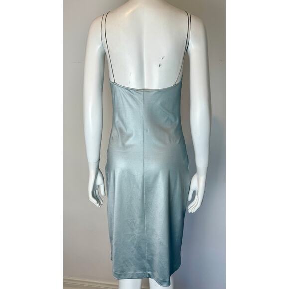 1990s Dolce & Gabbana Silver Chain Wet Look Bodycon Beach Dress - Picture 4 of 13